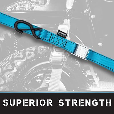 Image showing  1.5 in. x 8 ft. Blue Motorcycle Strap, 2-Pack Kit