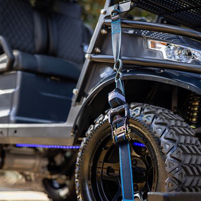 Image showing  1.5 in. x 8 ft. Black Heavy Duty Ratchet Strap, 4-Pack Kit