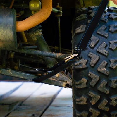 Image showing 7 th Tie Down 2 in. x 36 in. Black Heavy Duty Axle Strap, 4-Pack Kit