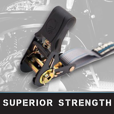 Image showing  1 in. x 15 ft. Grey Ratchet Strap, 4-Pack Kit