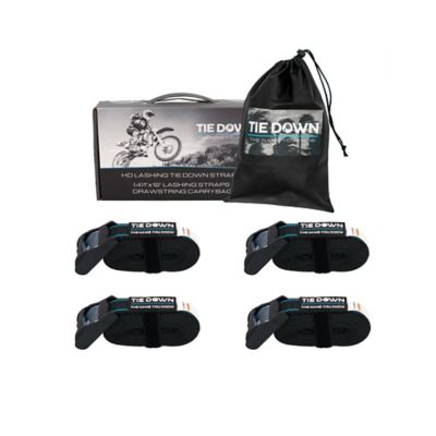 Tie Down 1 in. x 12 ft. Blue Lashing Strap, 4-Pack Kit