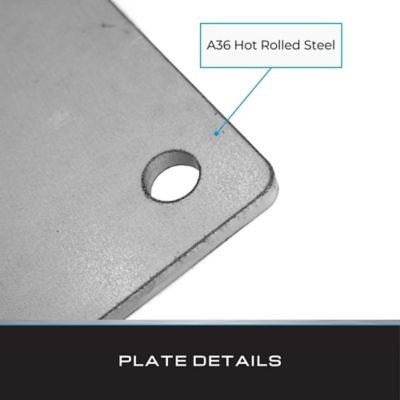 Image showing  Steel Mounting Plate with Holes, 5 in. x 5 in. x 1/4 in. (4 pk.)
