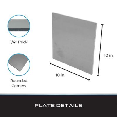 Image showing  Steel Plate, 10 in. x 10 in. x 1/4 in. (2 pk.)