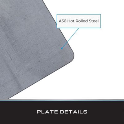 Image showing  Steel Plate, 6 in. x 6 in. x 1/8 in. (4 pk.)
