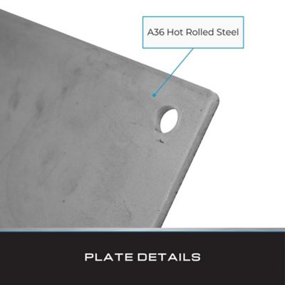 Image showing  Steel Mounting Plate with Holes, 10 in. x 10 in. x 1/4 in. (1 pk.)