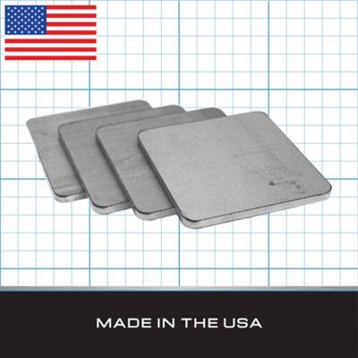 Image showing  Steel Plate, 3 in. x 3 in. x 3/16 in. (4 pk.)