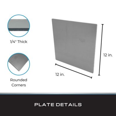 Image showing  Steel Plate, 12 in. x 12 in. x 1/4 in. (1 pk.)