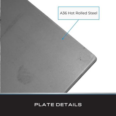 Image showing  Steel Plate, 12 in. x 12 in. x 1/4 in. (1 pk.)