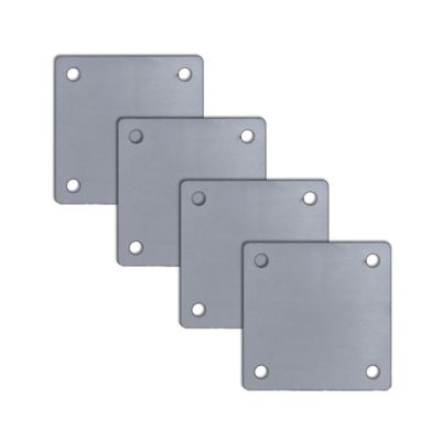 Tie Down Steel Mounting Plate with Holes, 6 in. x 6 in. x 1/4 in. (4 pk.)