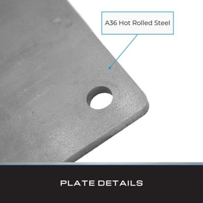 Image showing  Steel Mounting Plate with Holes, 6 in. x 6 in. x 1/4 in. (4 pk.)