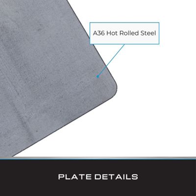 Image showing  Steel Plate, 6 in. x 6 in. x 1/4 in. (2 pk.)