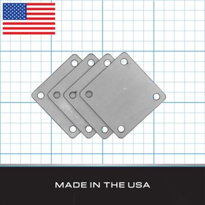 Image showing  Steel Mounting Plate with Holes, 4 in. x 4 in. x 1/4 in. (4 pk.)