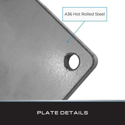 Image showing  Steel Mounting Plate with Holes, 4 in. x 4 in. x 1/4 in. (4 pk.)