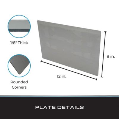 Image showing  Steel Plate, 8 in. x 12 in. x 1/8 in. (4 pk.)