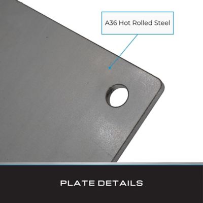 Image showing  Steel Mounting Plate with Holes, 12 in. x 12 in. x 1/4 in. (1 pk.)