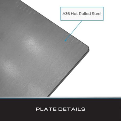 Image showing  Steel Plate, 16 in. x 16 in. x 1/4 in. (1 pk.)