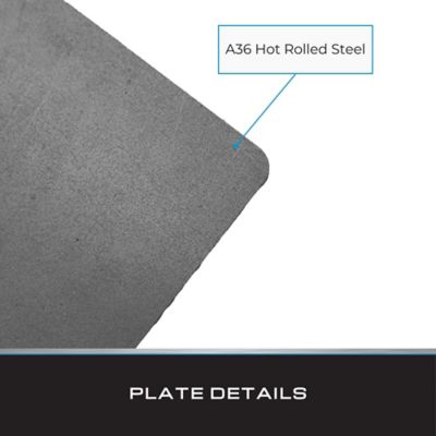 Image showing  Steel Plate, 8 in. x 8 in. x 1/8 in. (2 pk.)