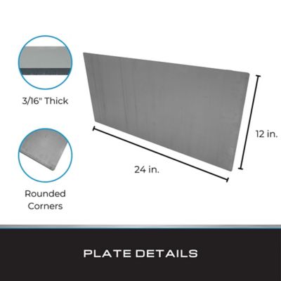 Image showing  Steel Plate, 12 in. x 24 in. x 3/16 in. (1 pk.)
