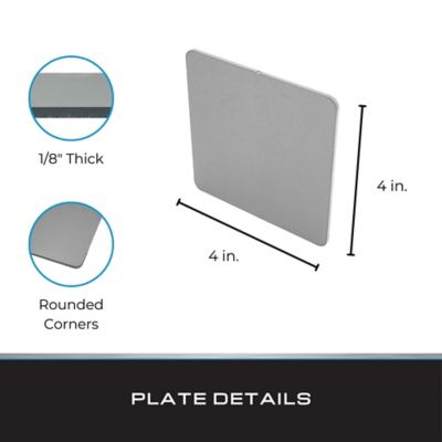Image showing  Steel Plate, 4 in. x 4 in. x 1/8 in. (6 pk.)