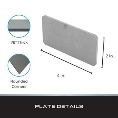 Image showing  Steel Plate, 4 in. x 2 in. x 1/8 in. (10 pk.)