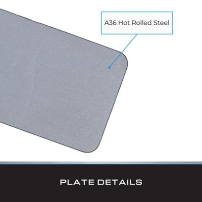 Image showing  Steel Plate, 4 in. x 2 in. x 1/8 in. (10 pk.)