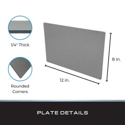 Image showing  Steel Plate, 8 in. x 12 in. x 1/4 in. (2 pk.)