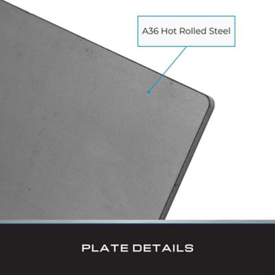 Image showing  Steel Plate, 8 in. x 12 in. x 1/4 in. (2 pk.)