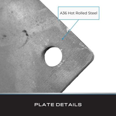 Image showing  Steel Mounting Plate with Holes, 8 in. x 8 in. x 5/16 in. (2 pk.)