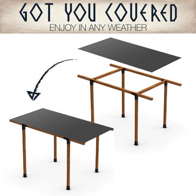 Image showing  4x4 Black 5 degree Pergola Brackets & Lean to Kit