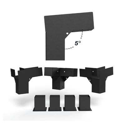 Image showing  4x4 Black 5 degree Pergola Brackets & Lean to Kit