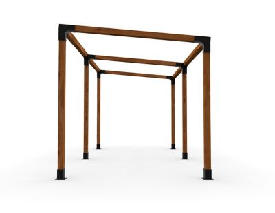 Bjorn Woodworks 4x4 Black 5 degree Pergola Brackets & Lean to Extener Kit