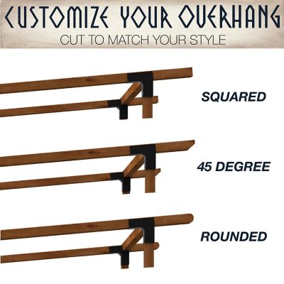 Image showing  4x4 Black 5 degree Pergola Brackets & Lean to Extender Kit