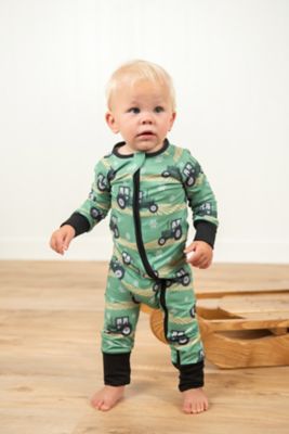 Image showing  Green Tractor Christmas Baby Zippy