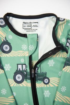 Image showing  Green Tractor Christmas Baby Zippy