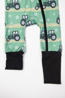 Image showing  Green Tractor Christmas Baby Zippy