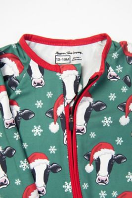 Image showing  Santa Cows & Snowflakes Christmas Baby Zippy