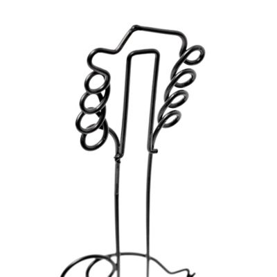 Image showing  Grand Ole Opry Wire Guitar Tabletop Sculpture with Wooden Base