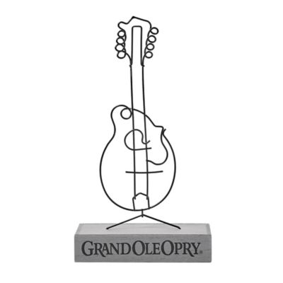 Image showing  Grand Ole Opry Wire Guitar Tabletop Sculpture with Wooden Base