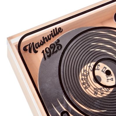 Image showing  Grand Ole Opry Nashville 1925 Vinyl Record Wooden Coaster Set