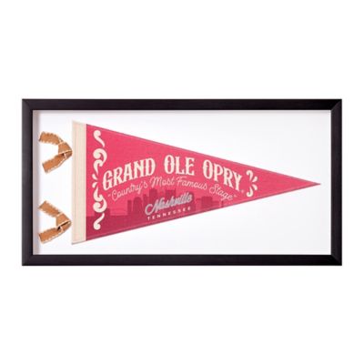 Image showing  Grand Ole Opry Printed Linen Pennant in Shadowbox Frame