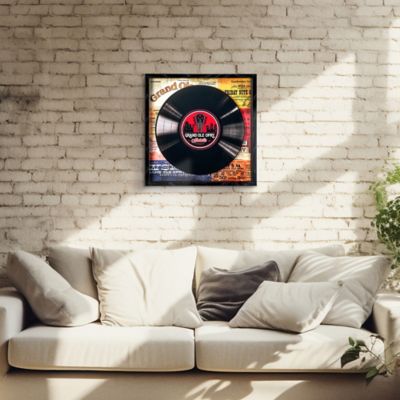 Image showing  Grand Ole Opry Tickets Themed Printed Vinyl Record in Shadowbox Frame