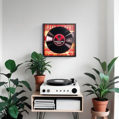 Image showing  Grand Ole Opry Bill Monroe Themed Printed Vinyl Record in Shadowbox Frame