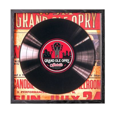 Image showing  Grand Ole Opry Bill Monroe Themed Printed Vinyl Record in Shadowbox Frame