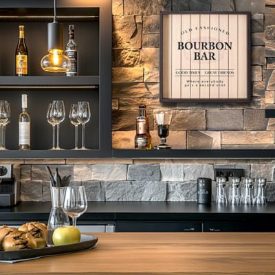 Image showing  Framed Good Times Bourbon Bar Wall Decor