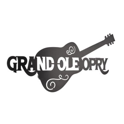 American Art Decor Grand Ole Opry Laser Cut Guitar Metal Sign Featuring Back Lit LED
