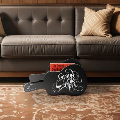 Image showing  Grand Ole Opry Guitar Shaped Wooded Storage Crate