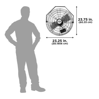 Image showing  18 In. 3-Speed Indoor Tilting Wall Mount Poultry Fan, Black