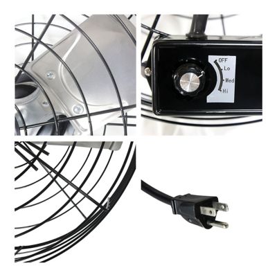 Image showing  18 In. 3-Speed Indoor Tilting Wall Mount Poultry Fan, Black