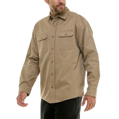 Image showing 1 th Hallstatt Men's Sueded Woven Shirt Jacket with Flannel Plaid Lining