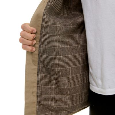 Image showing 3 th Hallstatt Men's Sueded Woven Shirt Jacket with Flannel Plaid Lining